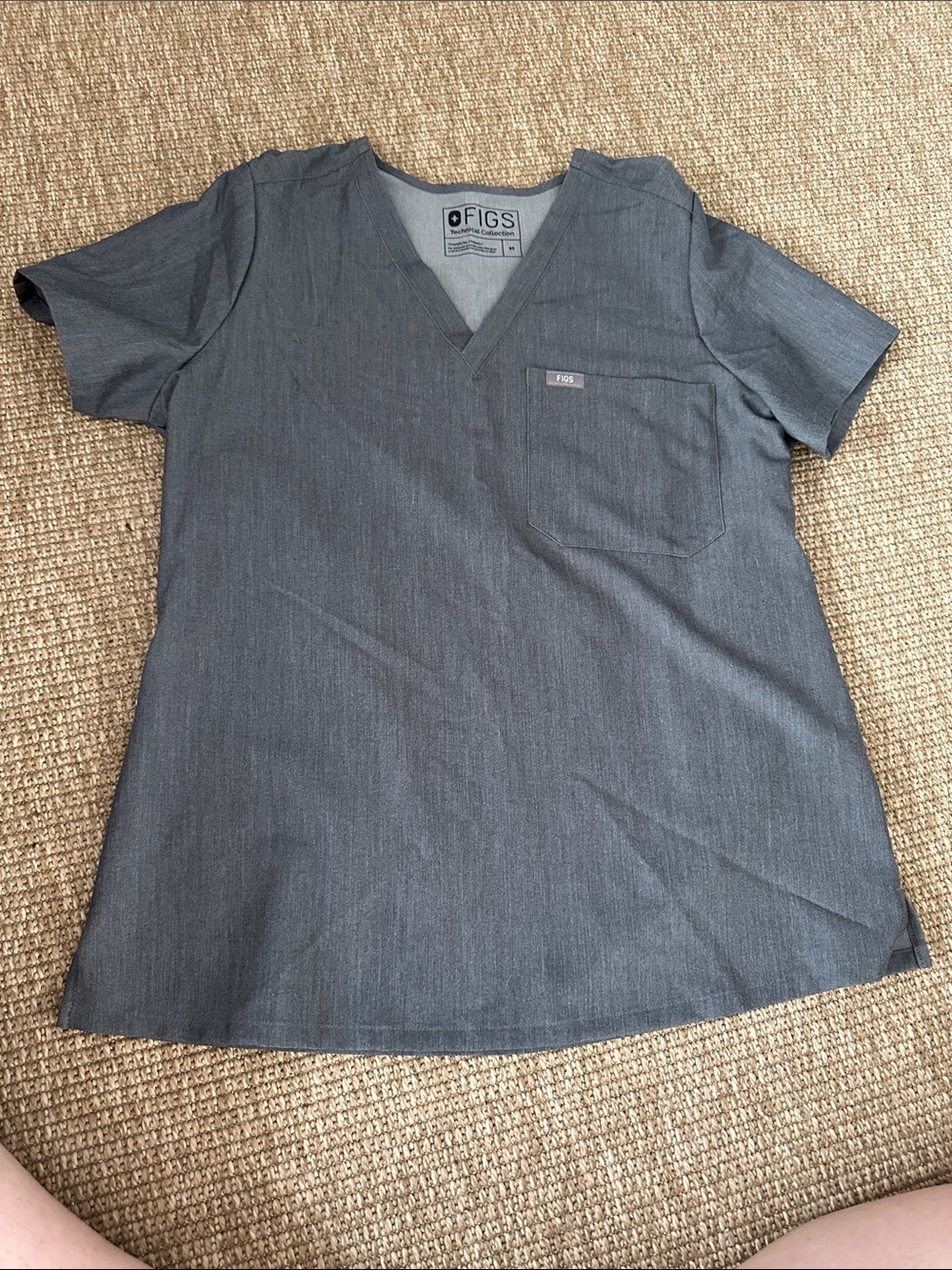 Figs Catarina one pocket Scrub Top graphite